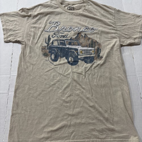 Ford Bronco Tan Medium Tshirt Official Licensed Hybrid Classic Vintage Look