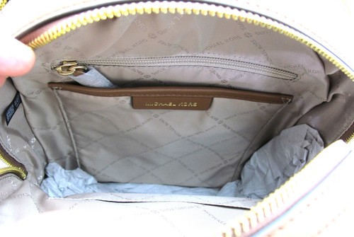 NEW Auth MICHAEL KORS JAYCEE MED Zip Pocket MK Monogram Backpack Brown/Luggage - Picture 7 of 7