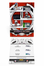 2025 Panini Certified Stitches In Time Moon Milroe Darnold Triple Patch /30