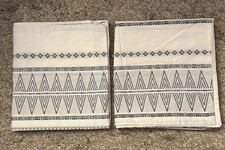 Set Of 2 Threshold White/Black 100 Cotton Geometric King Pillowcases 20  x 36  