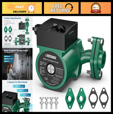 Hot Water Recirculating Pump 110V 130W 13GPM 3-Speed for Instant Hot Water | DIY