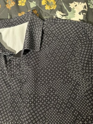 Lululemon Men's Evolution Polo Soft Jersey Medium Blue Short Sleeve Casual Golf