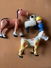 Vintage Fisher Price Little People Barn Animals Horse Cow Sheep Farmer Figures