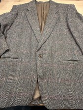 Gr. 50/52 Valentino Sakko Jacke kariert Wolle Tweed sehr gut