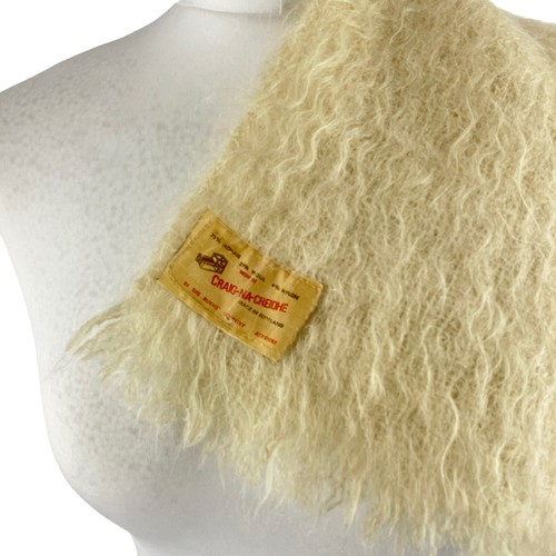 Craig Na Creidhe Scarf Cream Mohair Wool Uk One Size - Picture 5 of 5
