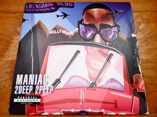 Maniac ♫ 2Deep 2Peep ♫ 1994 Crenshaw Blvd. Records Vinyl Single Rap - Picture 1 of 3