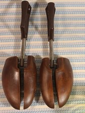 2 Vintage Rochester Shoe Tree Wood Shoe Keepers Stretchers 4 Travel Tree