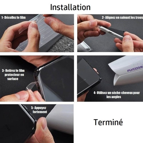 4 en 1 | Film Hydrogel + Protection Caméra iPhone 17 16 15 14 13 Mini Pro Max - 第 10/11 張圖片