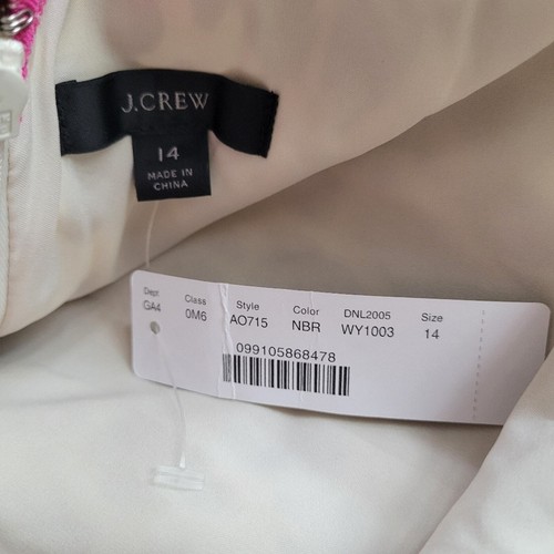 J. Crew V-back Dress in Giraffe Print Bi Stretch Cotton size 14 c10 - Picture 6 of 8