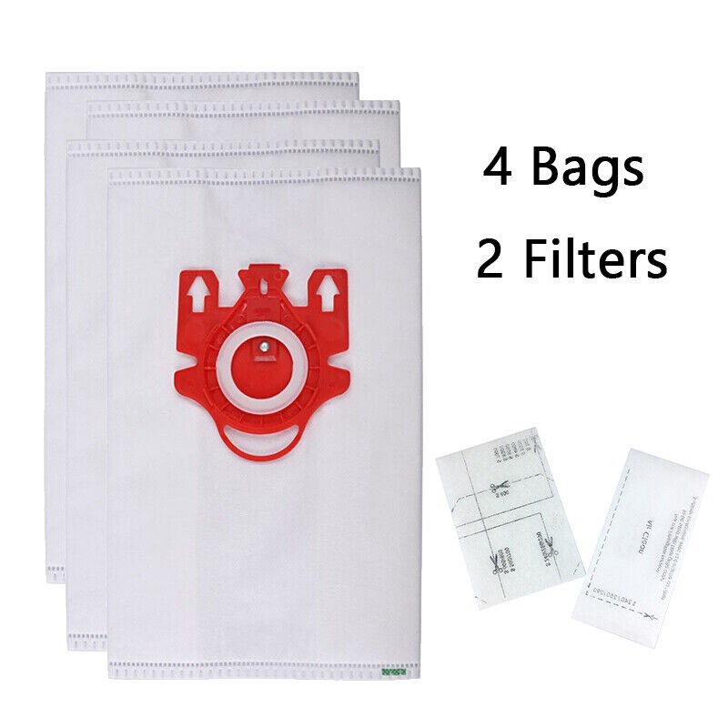 New Miele FJM Vacuum Bags 3D AirClean 4 HEPA Bags & 2 Filters Per Box