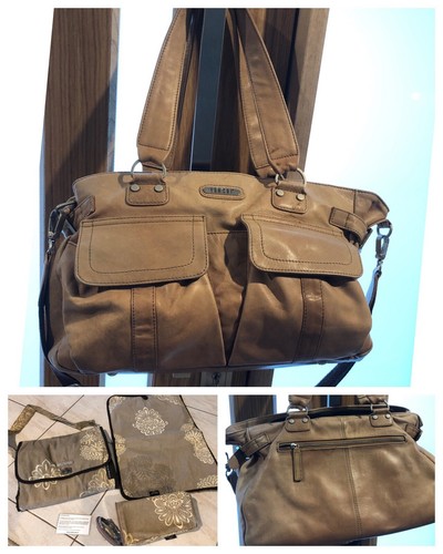 Vanchi Sydney Satchel leather Nappy Bag 