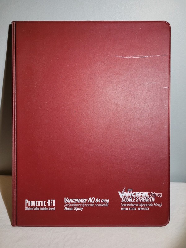 Vintage Proventil Vancenase Vanceril Note Book Pharmaceutical Pharm Rep Promo