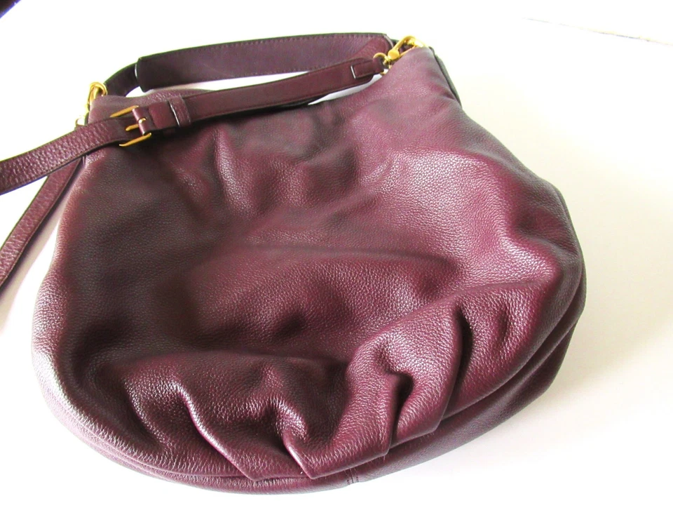 marc jacobs Bandolera Bolso Cuero Morado Oscuro, Cartera Foto 3 de 4