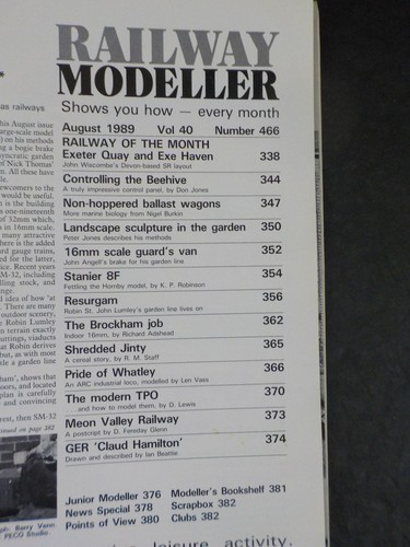 Railway Modeller 1989 August V40 #466 West Country quaryside in OO Pride of What - Picture 2 of 2