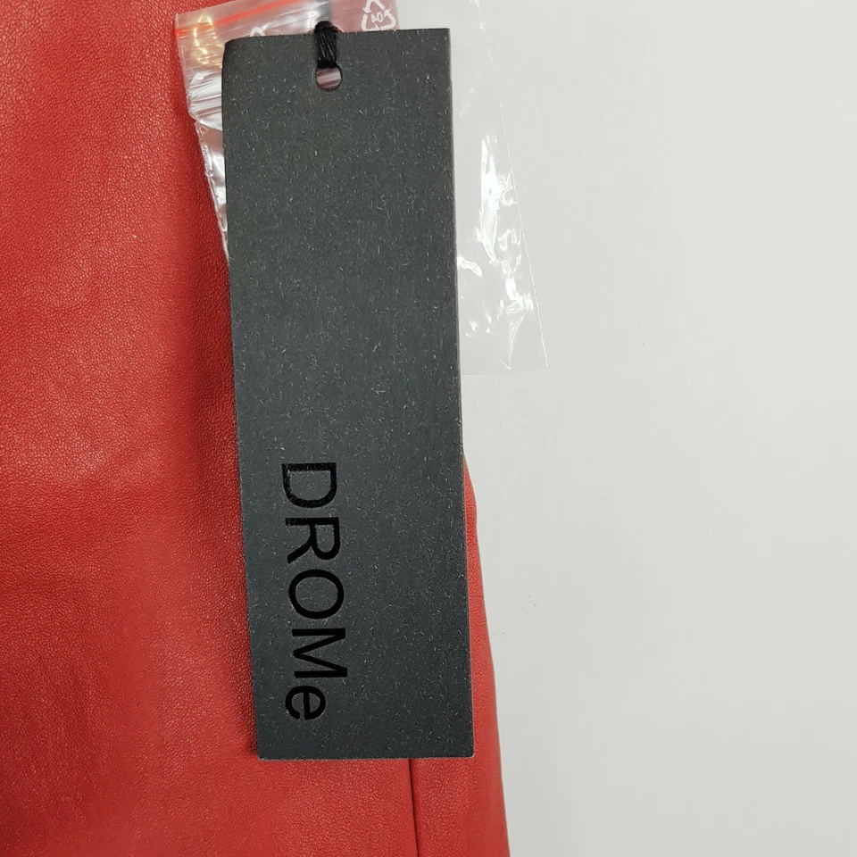 DROMe Mujer Talla XS o 6 / EE. UU. 2 Rojo Cuero Ajustado Leggings Pantalones NUEVO PRECIO DE VENTA SUGERIDO POR EL FABRICANTE $1300 Foto 3 de 4