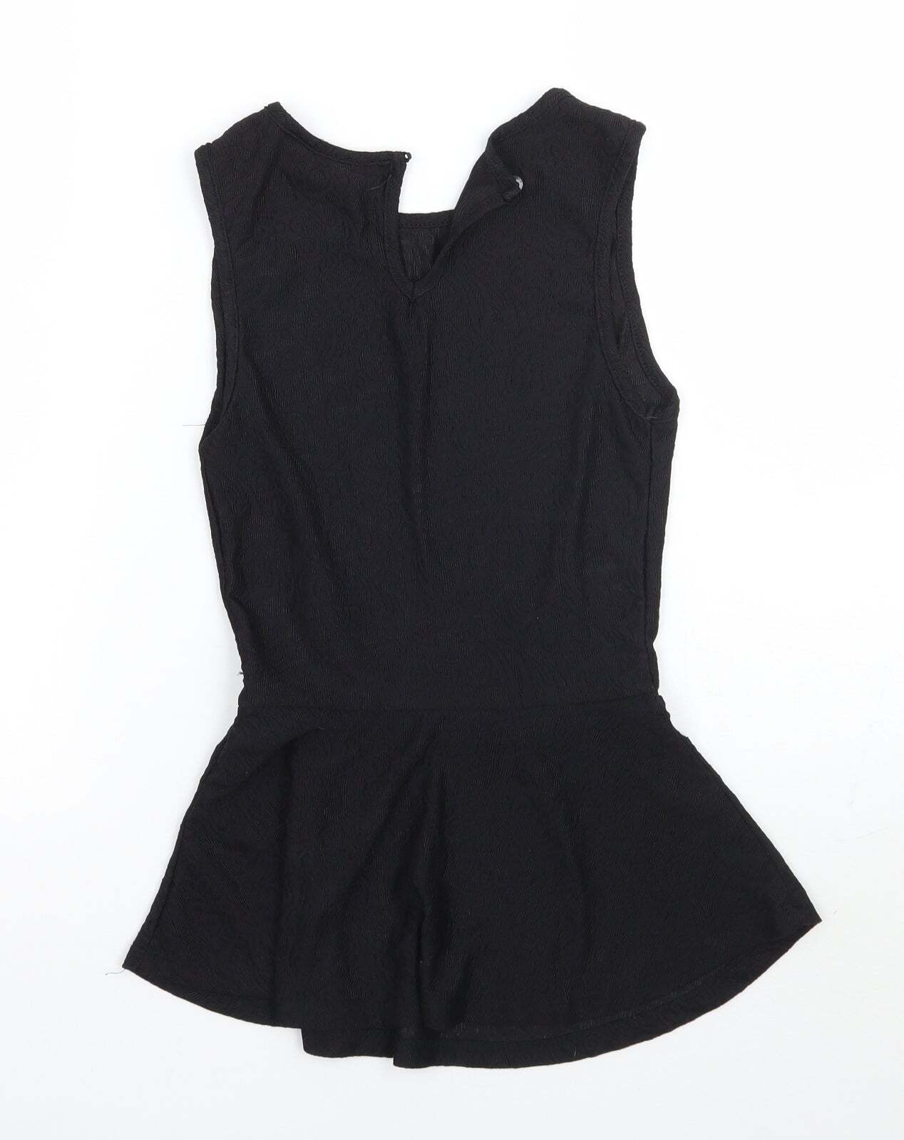 Newlook Womens Black Viscose Basic TShirt Size 6 Round Neck eBay