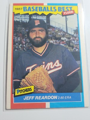 JEFF REARDON 1987 Fleer Best Odd #33 of 44.  TWINS