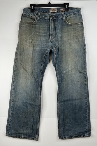 Mens Levis 557 Relaxed Boot Cut Jeans Dirty Stained Work Pants 36x30  () | eBay