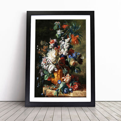 Stillleben mit Blumen Vol.10 von Jan Van Huysum Wandbild Druck gerahmtes Bild