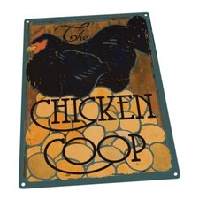 The Chicken Coop Farm, Fresh Eggs and Poultry Metal Sign; Wall Decor for Farm