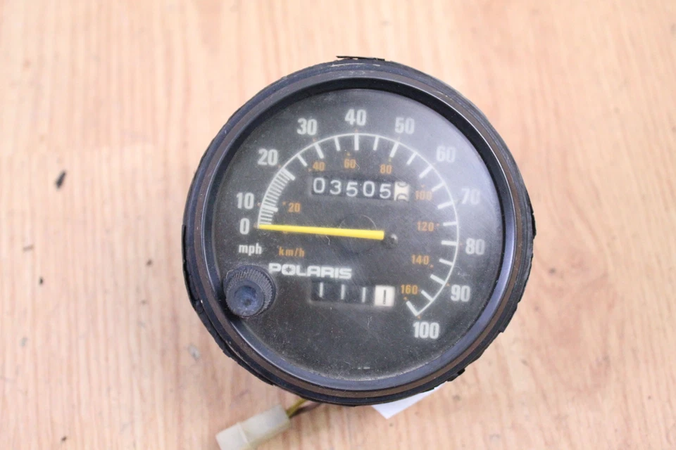 Polaris Trail 488 1988 velocímetro medidor tablero Speedo 3505 millas Foto 2 de 4