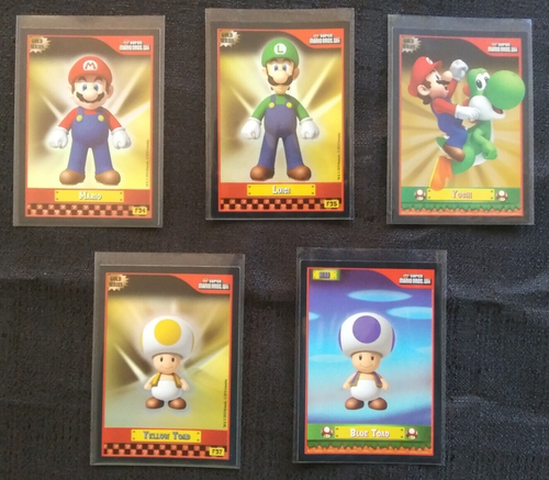 Super Mario Bros. Wii 2010 Enterplay Trading Card Lot of 5 Foils