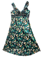 MADE IN USA I.N San Francisco Geometric Patern High Low Hem Cocktail Party Dress