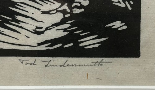 Raro LINDENMUTH DE MUERTE ""En los Grandes Bancos"" LINOCUT - Artista importante de Provincetown - Imagen 4 de 11