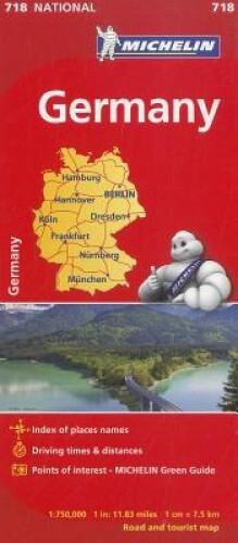 Michelin Germany Map 718 by Michelin Travel & Lifestyle