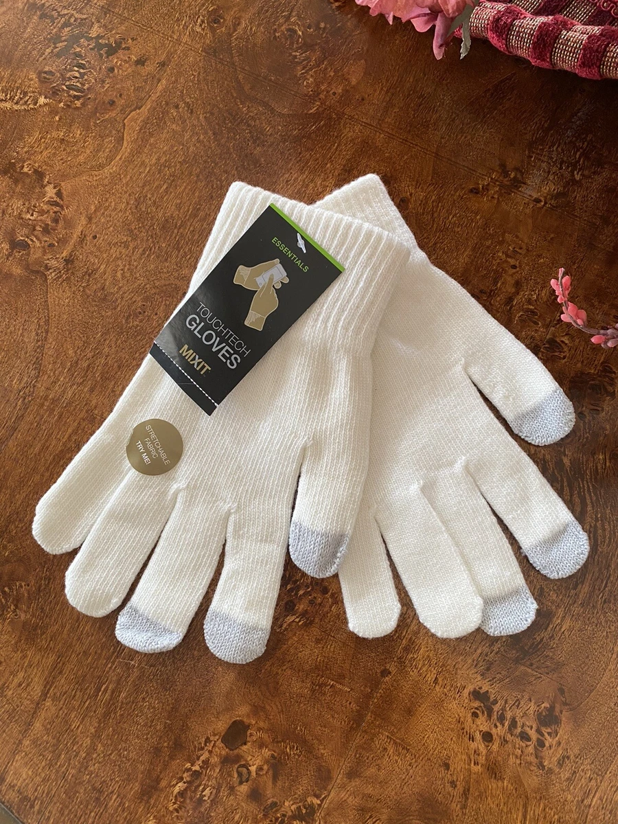 Women s MIXIT Essentials Touchtech Soft Ivory Gloves One size fits most NWT