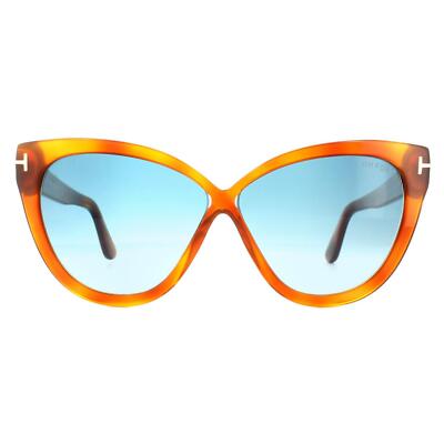 Tom Ford Sonnenbrille 0511 Arabella 53W Blonde Havanna Blau Verlauf