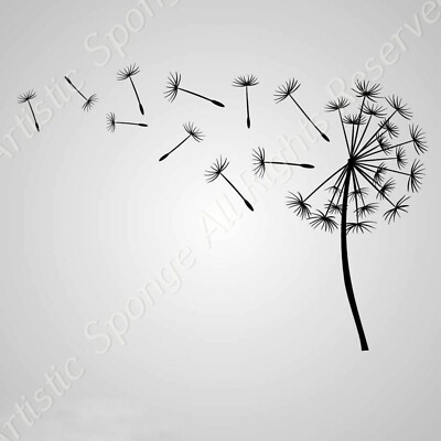 Wiederverwendbare Schablone FLIEGENDER PUSTEBLUME A6 A5 A4 A3 A2 A1 A0 Modern Dekor Flora F31