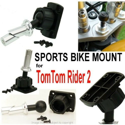 Sports Bike Motorcycle Stem Yoke Mount for TomTom Rider 2 fits 15mm-17mm holes - Picture 2 of 8
