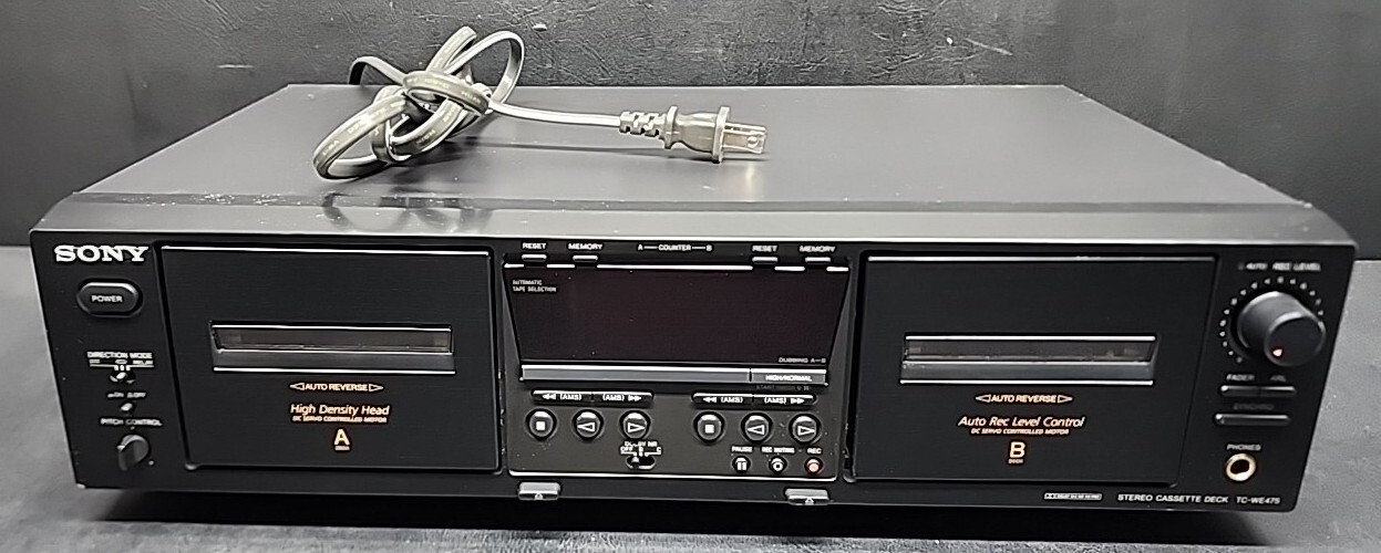 Sony TCWE475 Dual Cassette Tape Recorder/ Player, Tested Working eBay