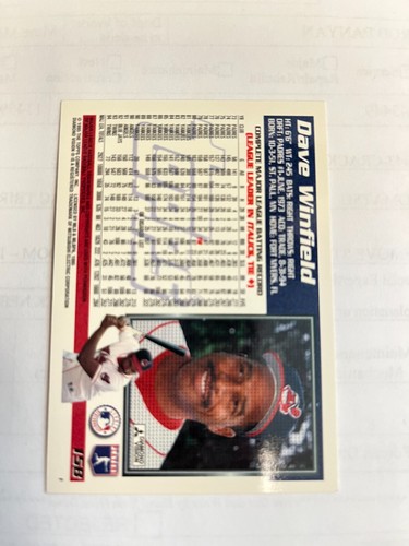 1995 Topps Dave Winfield #158 HOF NUOVO DI ZECCA! - Foto 2 di 2