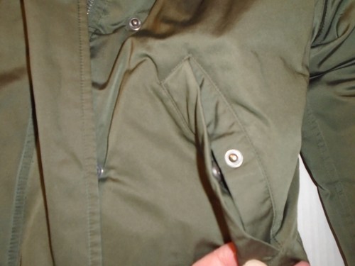 Theory Down Puffer Real Fur Hood Jacket Winter Coat Short, SMALL, Dark Green - Picture 19 of 19