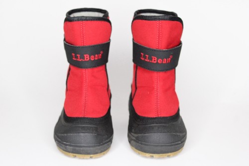 L.L. BEAN Toddler Snow Boots Lined Size 6 Red & Black Adjustable Closure - Picture 2 of 14