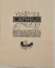 Gerhard Marcks/Holzschnitt/signiert /1948 /Orpheus Titelblatt/WZ.H 180.2/Bauhaus