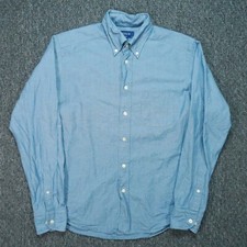 Eton Shirt Mens Medium Blue Slim Fit Polka Dot Long Sleeve Button Up