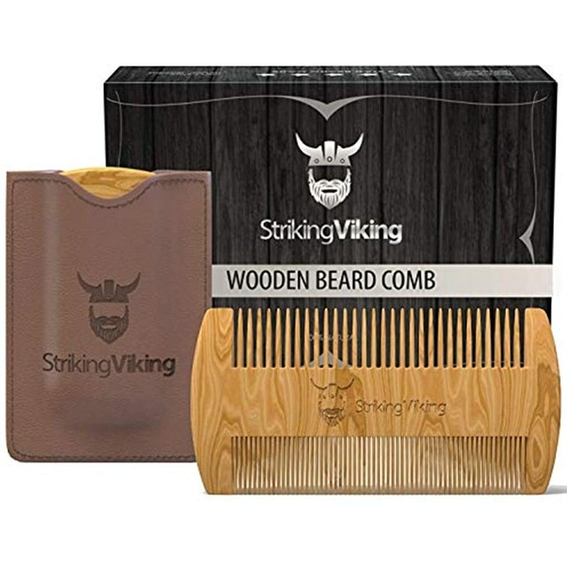 Wooden Beard Comb Case Fine Coarse Teeth From Striking Viking Gift For Sale Online Ebay