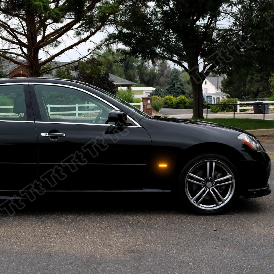2x Sequential LED Side Marker Turn Signal Lights For INFINITI M35 M45 FX35 QX56 - Image 3 of 4