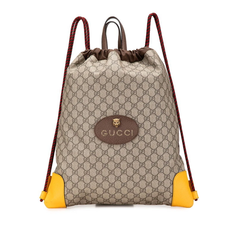 Sac à dos à cordon GUCCI GG Supreme 473872 femme 【Occasion】