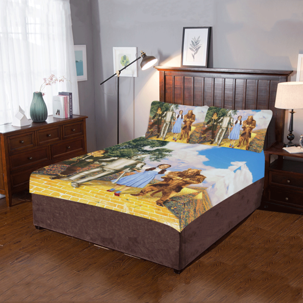 Hot Custom 3pcs Bedding Set Wizard of Oz Duvet Cover Pillowcase for
