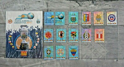 Panini Fußball Copa America 2011-Leeralbum+Intro+alle 12 Mannschaftswappen
