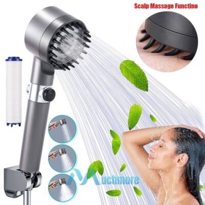 4IN1 Shower Head High Pressure 3 Settings Spray Handheld Shower Heads w/  Filter | eBay Australia