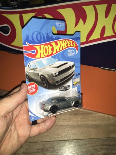 2018 Hot Wheels Factory Fresh 8/10 ‘18 Dodge Challenger SRT Demon - Zamac - Picture 3 of 9