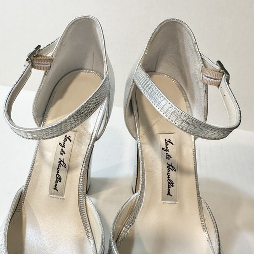 Terry de Havilland LENA Plata Disco Bloque Tacones Plataforma Punta Abierta, Talla 40 Nuevo Sin Caja - Imagen 11 de 16