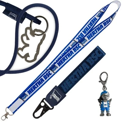 HERTHA B.S.C. Hertha BSC Schlüsselanhänger Lanyard Schutzengel Schlüsselband Berliner Fahne