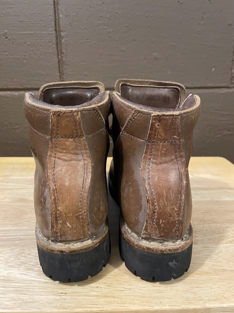 Bottes De Randonnée Vintage Raichle Cuir - Taille US 6.5 (EU 39) - Marron - Suisse - Très Bon état
