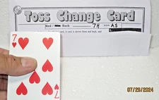 Toss Change Card Magic Trick - Bicycle Backed Card Close-up, Street or Strolling